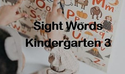 Sight Words Kindergarten 3 Small Online Class For Ages 4 8