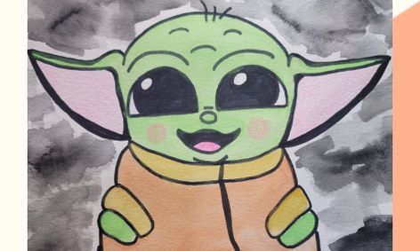 Draw With Me Baby Yoda Cartoon Small Online Class For Ages 6 11 Outschool