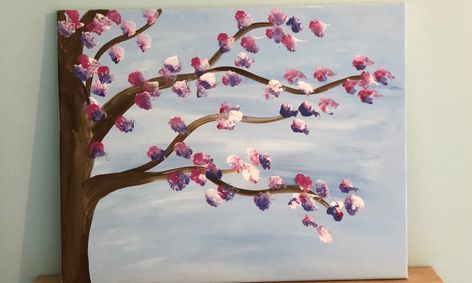 Acrylic Painting Workshop Cherry Blossom Tree Small Online Class For Ages 9 14 Outschool