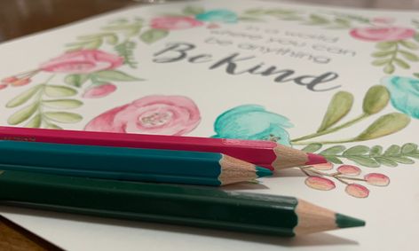 Be Kind Watercolor Pencil Painting Project Small Online Class