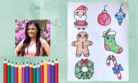 How To Draw A Very Kawaii Christmas Small Online Class For Ages 7 12 Outschool