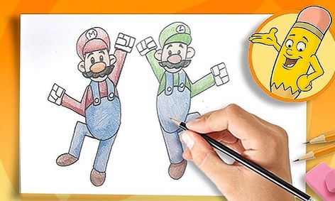 How To Draw Super Mario And Luigi For Young Artist Small Online Class For Ages 5 8 Outschool Mario draw step drawing super dragoart tutorial bros game characters cartoon drawings disney character head steps party. how to draw super mario and luigi for young artist small online class for ages 5 8