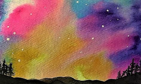 Paint A Galaxy Landscape Small Online Class For Ages 11 15 Outschool