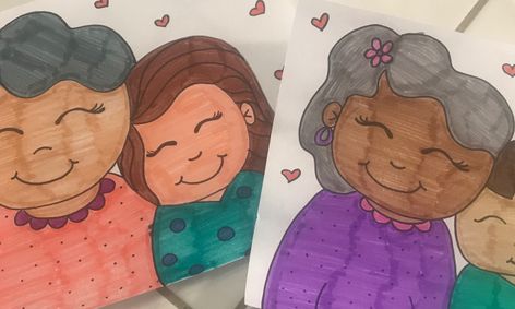 Grandma and Me Directed Drawing Art Class | Small Online Class for Ages  6-11 | Outschool