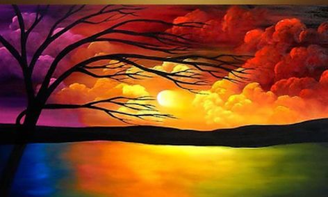 Lets Paint A Colorful Sunrise Sunrise Painting Adventure Small Online Class For Ages 7 12 Outschool
