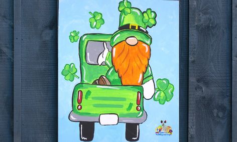 Gnome Along With Me : Painting Made Easy: Lucky Gnome Acrylic Painting