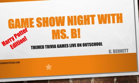 Game Show Night With Ms B Harry Potter Jeopardy Small Online Class For Ages 11 16 Outschool