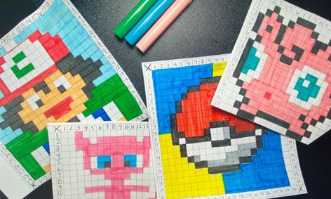 Flex Pokemon Pixel Art On Graph Paper Set 1 Small Online Class For Ages 7 12 Outschool