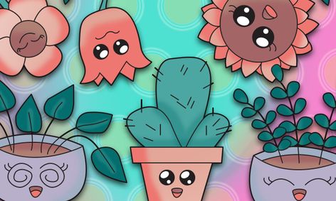 Draw Color Cute Cartoon Plant Characters Small Online Class For Ages 7 12 Outschool Custom cartoon portrait, cartoon portrait, vector illustration, custom drawing, personalized portrait, couple portrait add to. draw color cute cartoon plant characters small online class for ages 7 12