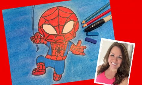 Draw With Me Spider Man Small Online Class For Ages 5 9 Outschool