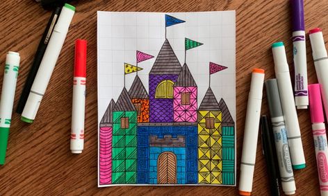 Draw And Doodle A Colorful Castle Small Online Class For Ages 8