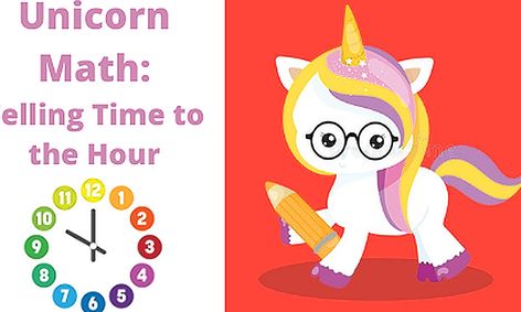 unicorn math telling time to the hour small online class for ages 5 7 outschool