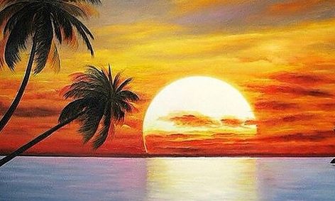 Painting Ocean Sunset Painting Party Small Online Class For