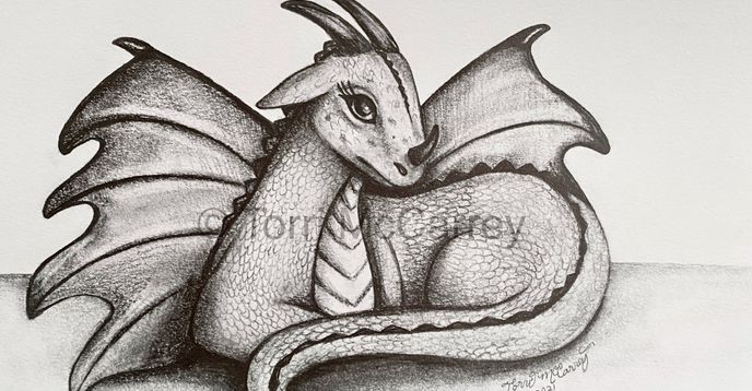 Drawing Pad For Kids 9-12: A Drawing Practice Sketchbook, Dragon Design