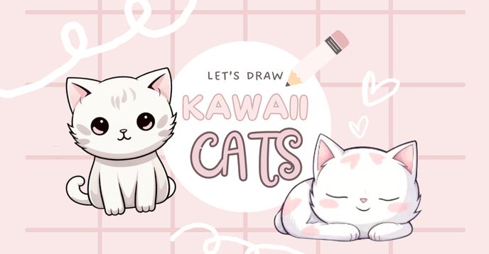 Kawaii sales cat drawing