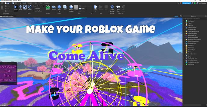 A tutor to learn how to make games on Roblox Studio