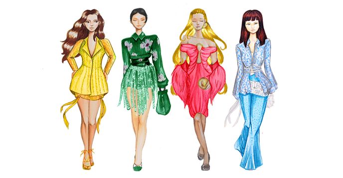 Dress sketches for on sale fashion designing beginners