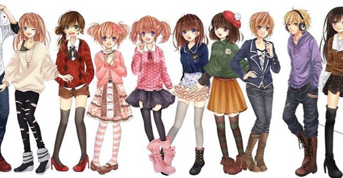 Anime girl clothes clearance drawing