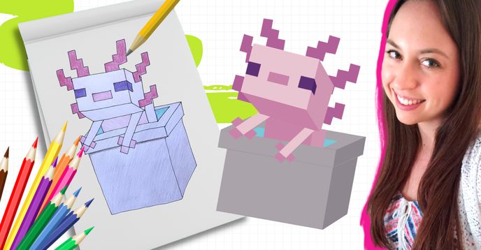 Minecraft　Minecraft　Class　Class　Drawing　8-13　Small　Animals!　Draw　Fans　for　and　Art　Online　for　Ages