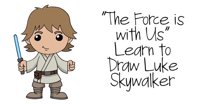 luke skywalker cartoon drawing