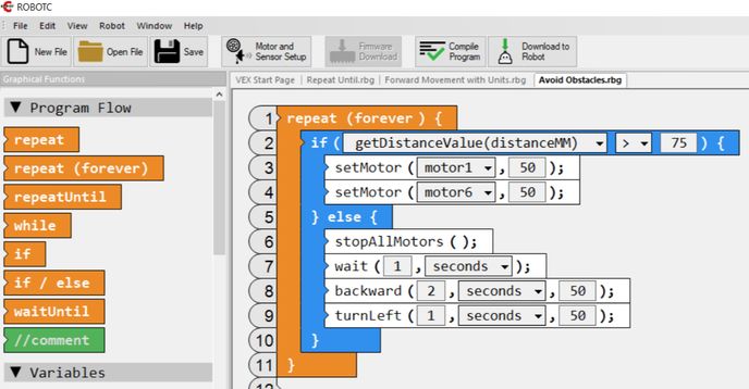 Programming Virtual or Your Own VEX IQ Robot with ROBOTC Level 2