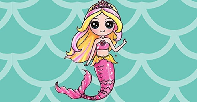 Draw so cute barbie mermaid new arrivals