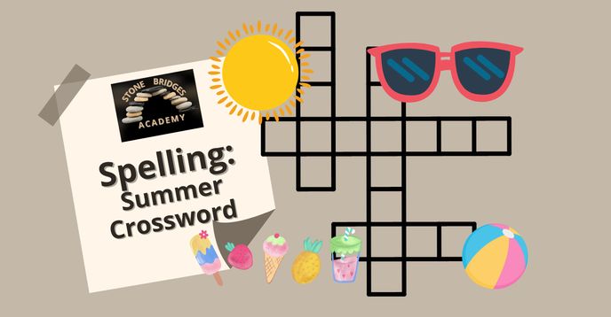 Spelling Phonics: Summer Crossword Puzzle for 2nd 3rd Grade (One Time