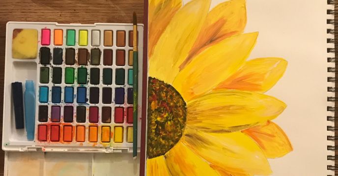 ジョージア・オキーフ 「ひまわりSUNFLOWER」 額付き 高級アート