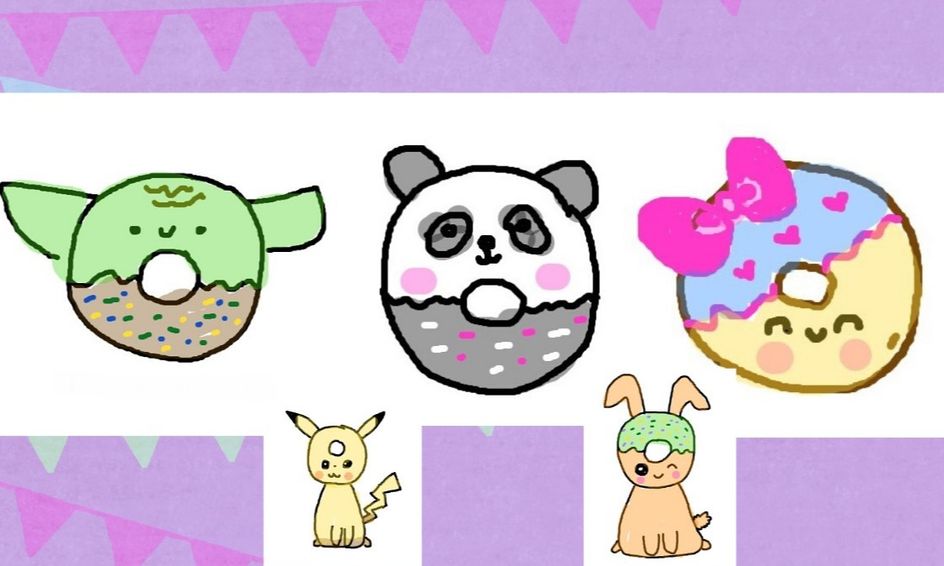 Learn How To Draw Panda Yoda Cute Kawaii Donuts Small Online Class For Ages 4 8 Outschool Cute pink donut glaze drawing. learn how to draw panda yoda cute kawaii donuts small online class for ages 4 8