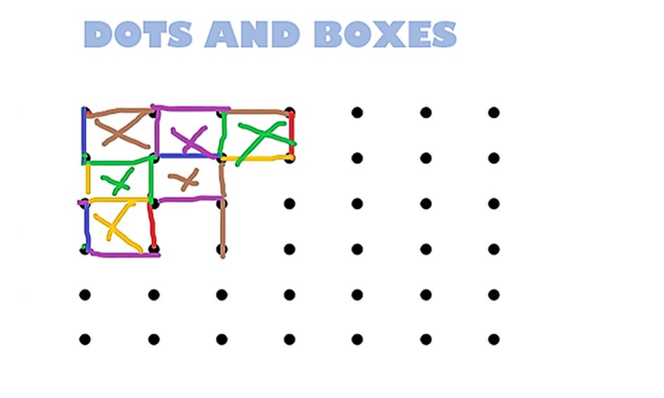 Pencil & Paper Game: Dots & Boxes = Pigs In A Pen: Math Strategy ...