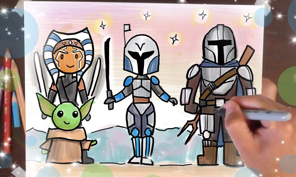 Drawing Baby Yoda The Mandalorian Bo Katan And Ahsoka Tano Small Online Class For Ages 9 12 Outschool