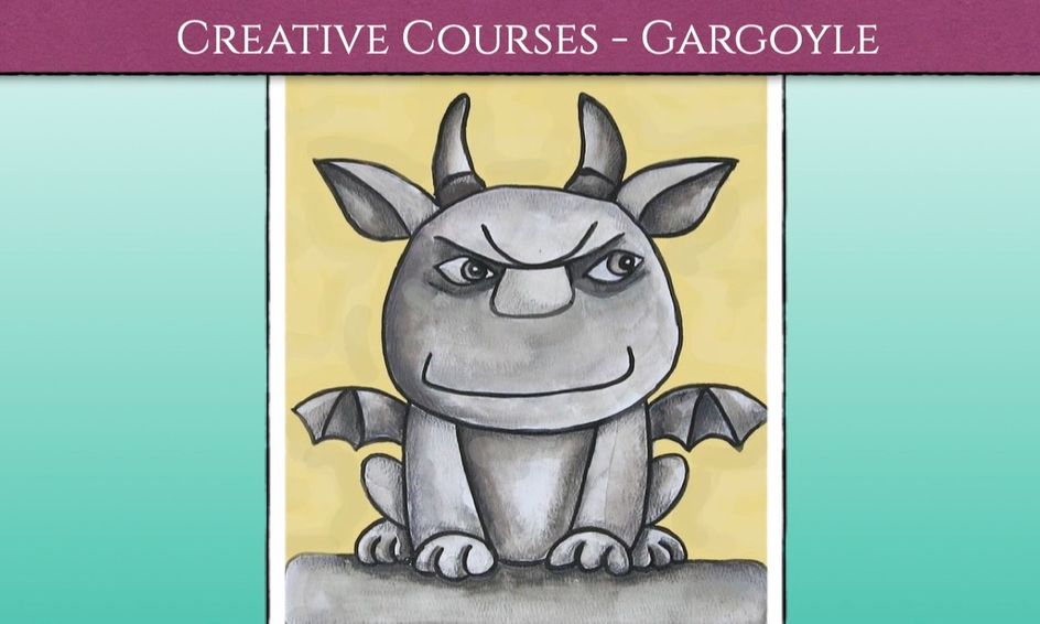 Learn How To Draw A Cute Mythical Gargoyle For Beginners Small Online Class For Ages 8 12 Outschool,Ship Line Drawing