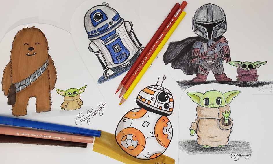 Star Wars Learn How To Draw Color Star Wars 8 Tauntaun Porg Grogu Small Online Class For Ages 8 13 Outschool