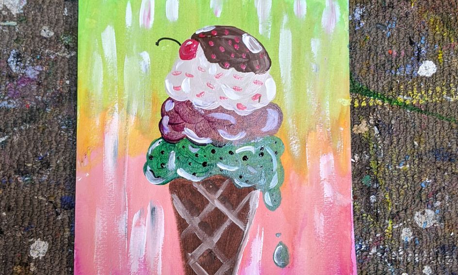 Acrylic Expressions Ice Cream Cone Small Online Class For Ages