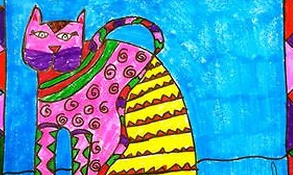 Laurel Burch S Colorful Cats Small Online Class For Ages 8 12