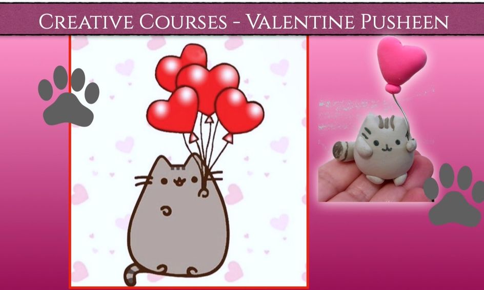 Pusheen Cat With Balloon Air Dry Foam Clay Beginner Small Online Class For Ages 5 9 Outschool Learn how to draw and color cute pusheen kissing easy, step by step art tutorial. pusheen cat with balloon air dry foam clay beginner small online class for ages 5 9
