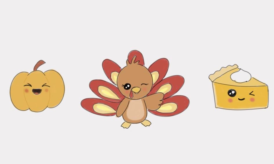 Let S Draw Thanksgiving Kawaii Art Cute Turkey Pumpkin And More Small Online Class For Ages 5 10 Outschool