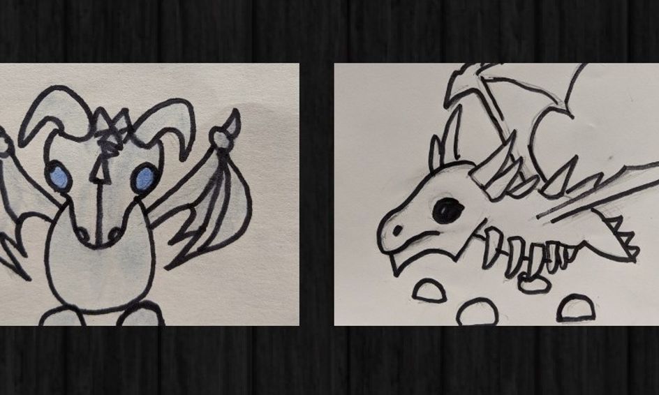 Create A Roblox Adopt Me Pet Shadow Dragon Frost Dragon Small Online Class For Ages 8 13 Outschool - draw me i draw better then the actual pic roblox