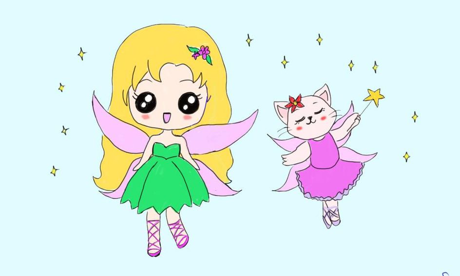 Let S Draw A Cute Chibi Fairy And A Cat Fairy Kawaii Style Small Online Class For Ages 7 12 Outschool,Anime Pick Up Lines Dragon Ball Z