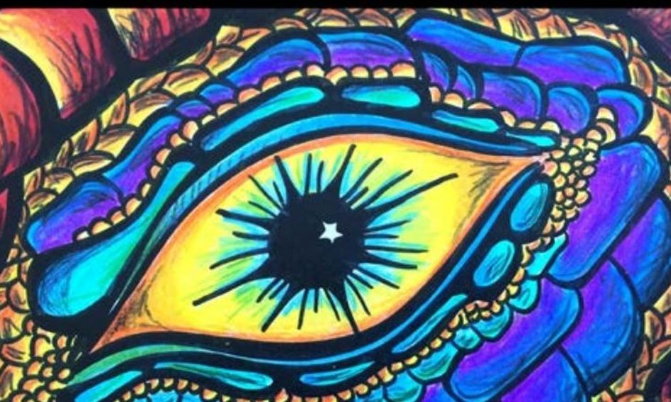 Color Pencil Drawing Eye Of The Dragon Small Online Class For Ages 9 13 Outschool,Face Line Art Background