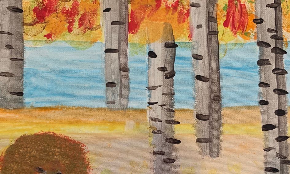 Let S Paint Fall Forest Guided Canvas Painting Small Online