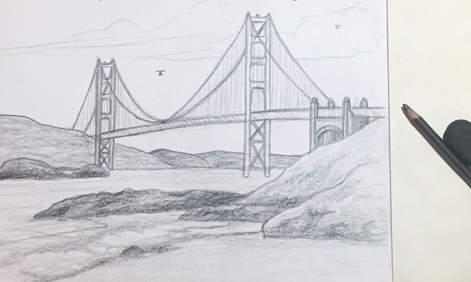 Let's Draw the Golden Gate Bridge | Small Online Class for Ages 9-12 ...
