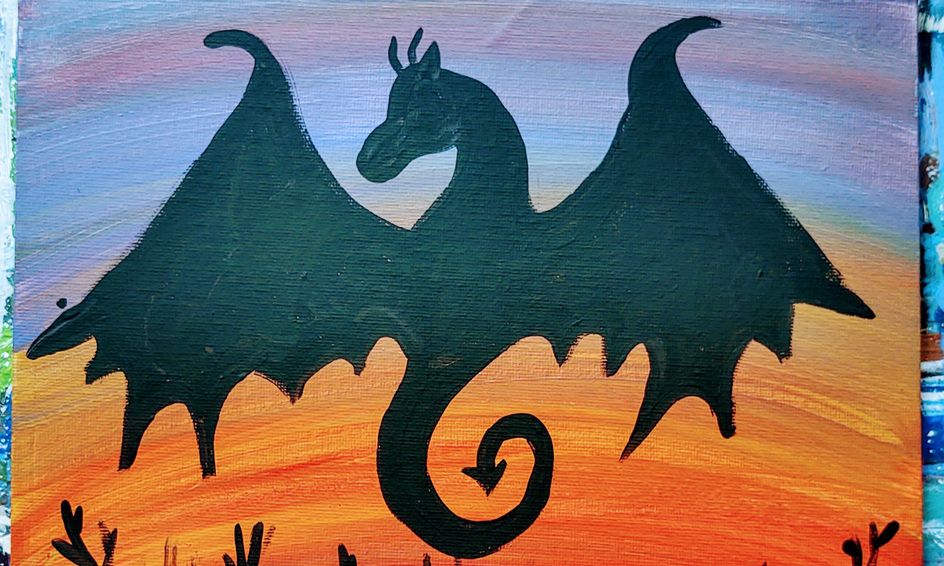 Acrylic Dragon Painting Easy canvasbroseph