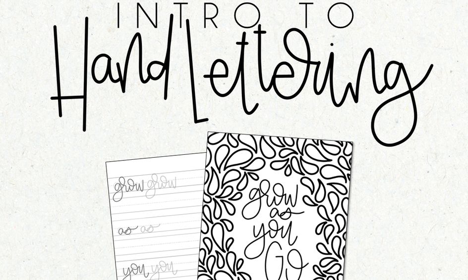 Intro To Hand Lettering Grow As You Go Quote Small Online
