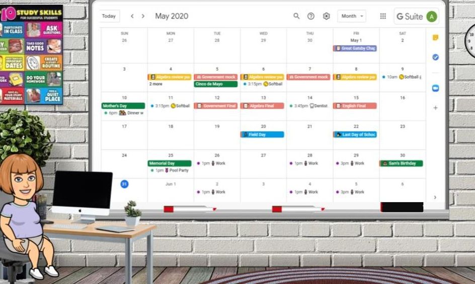 Google Calendar For Student Planner