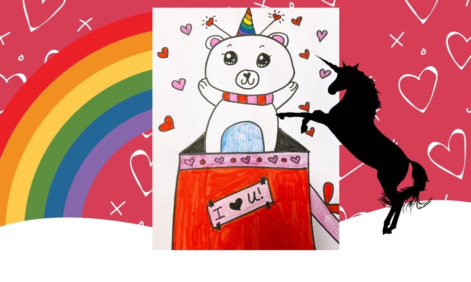 Draw An Easy Valentine Unicorn Bear Small Online Class For Ages 4 8 Outschool Valentine's day cute love couple drawing step by step by using black sketch colour pen very easy subscribe to our channel for. draw an easy valentine unicorn bear small online class for ages 4 8