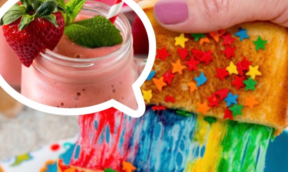 Dining With Donna Rainbow Grilled Cheese Sandwich Strawberry Smoothie Small Online Class For Ages 8 12 Outschool