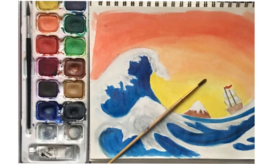 Let S Draw Paint Our Version Of Hokusai S The Great Wave