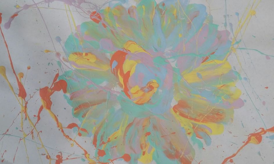 Finger Painting A Five Colored Flower Small Online Class For