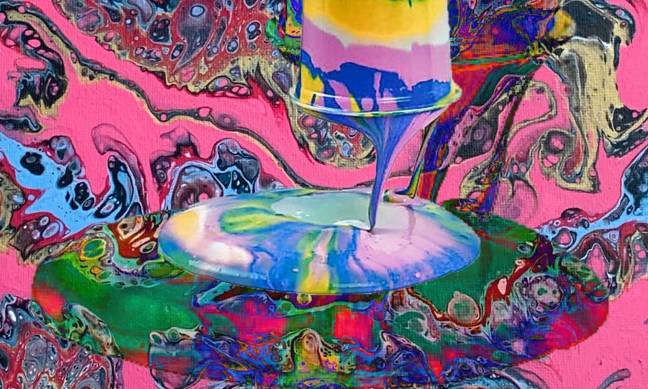 Abstract Painting Acrylic Pouring Flex Class Small Online Class